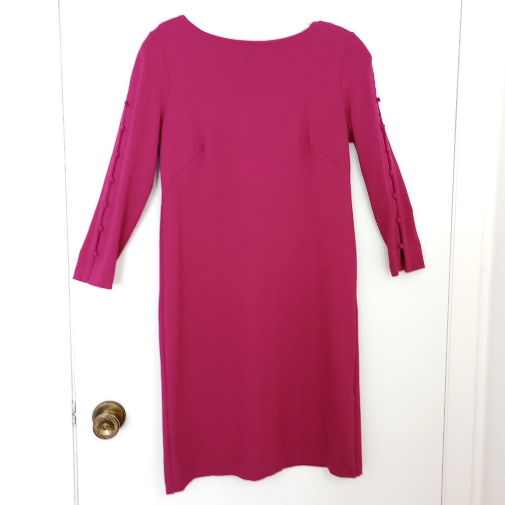 Chico’s Raspberry Button-Detail Ponte Career Dress Sz 00P